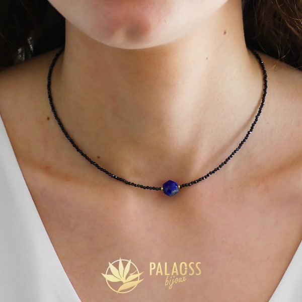 Palaoss collier -saphir et -lapis lazuli-